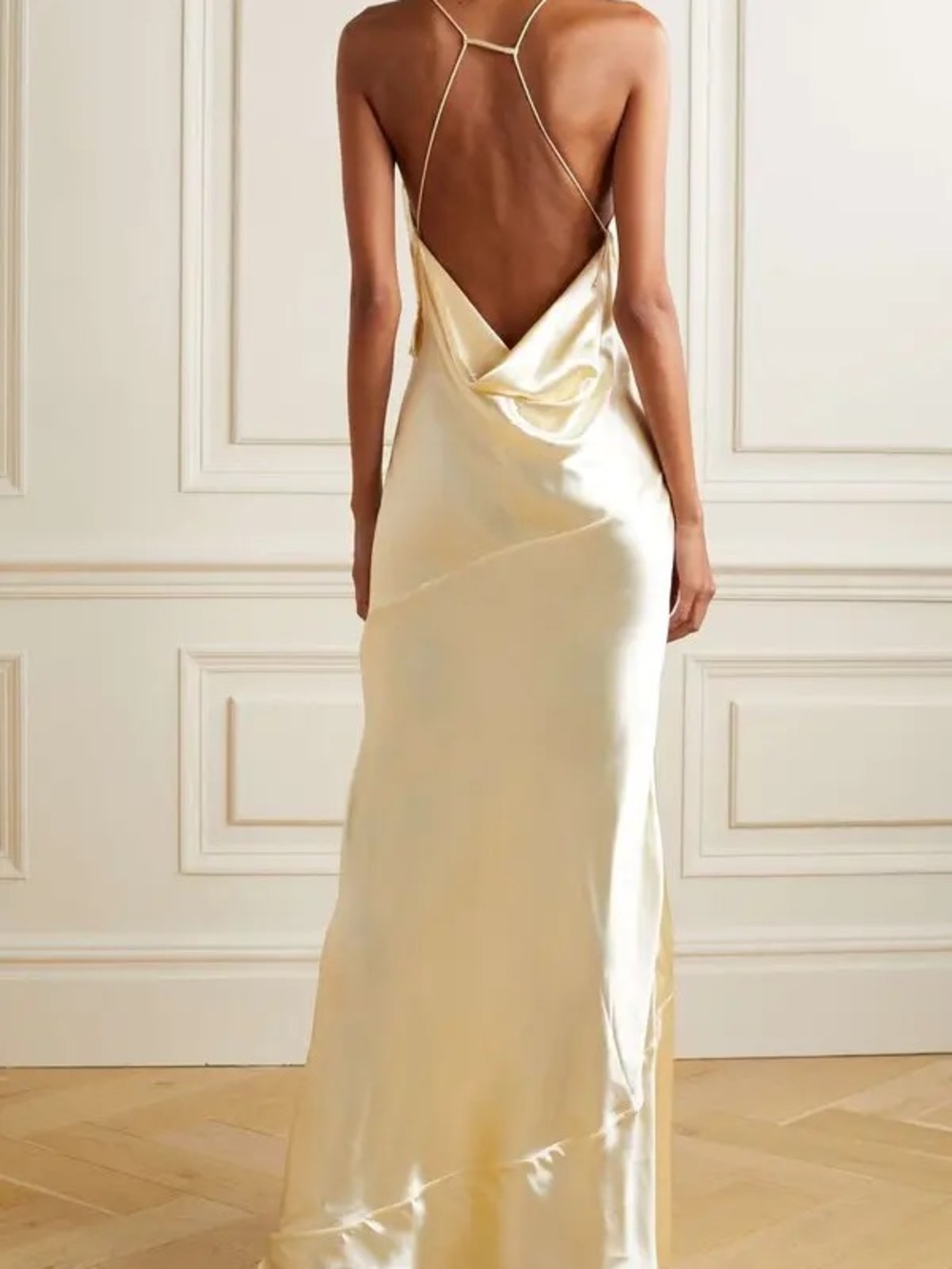 NWT Khaite Nirva Dress in Champagne - Picture 2 of 5